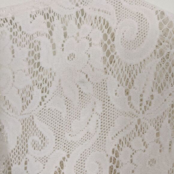 Anthropologie Cream Lace Shirt Women's XS - Picture 5 of 10
